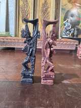 Vintage Hand-Carved Wooden Tribal Chess Set - Image 5
