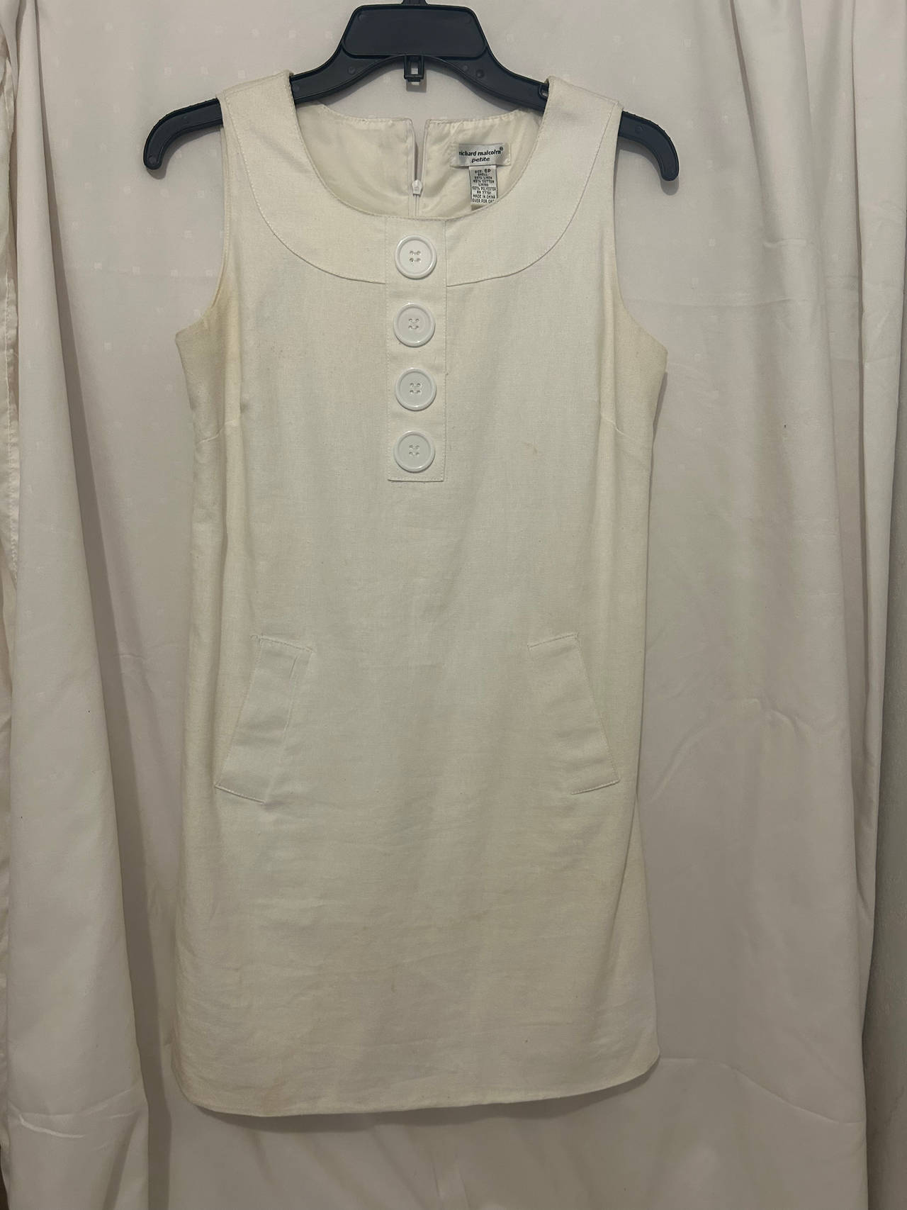 Richard Malcolm Petite Linen Blend Shift Dress