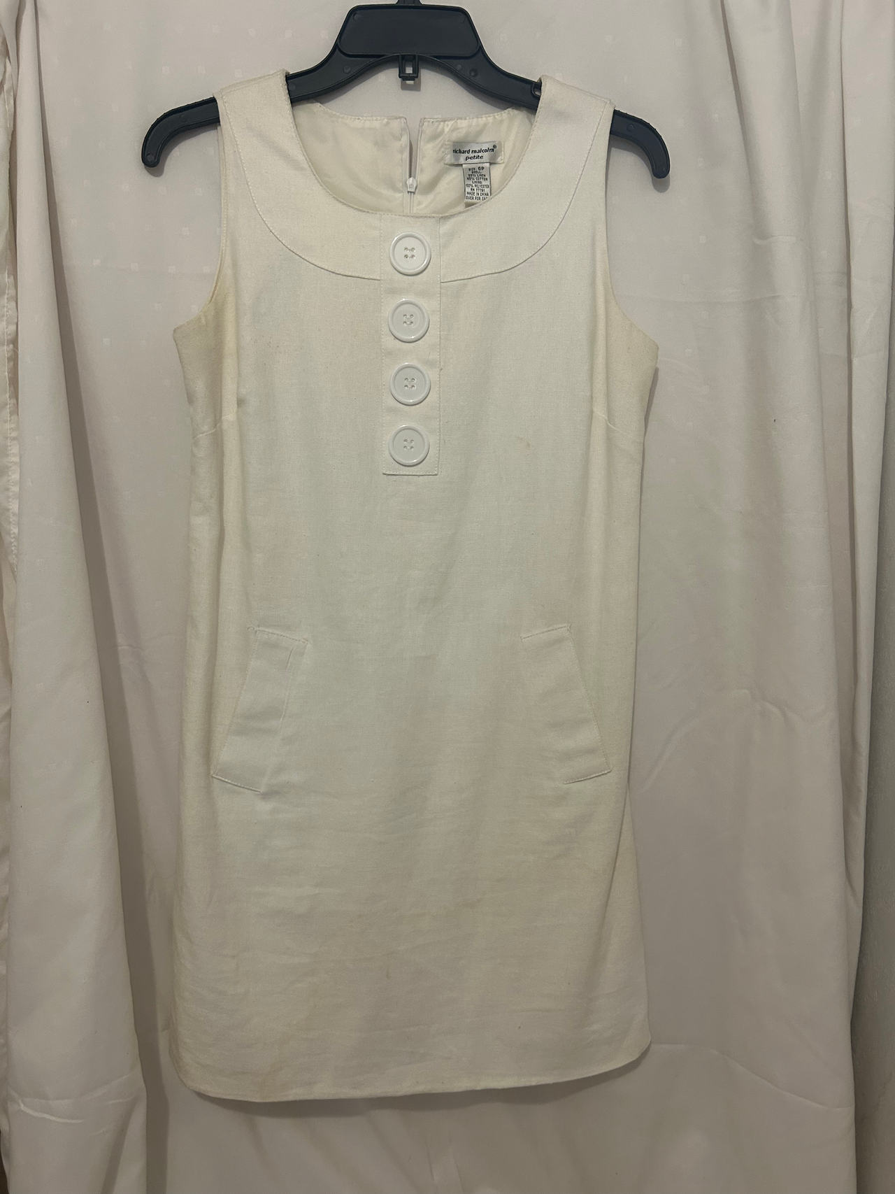 Richard Malcolm Petite Linen Blend Shift Dress