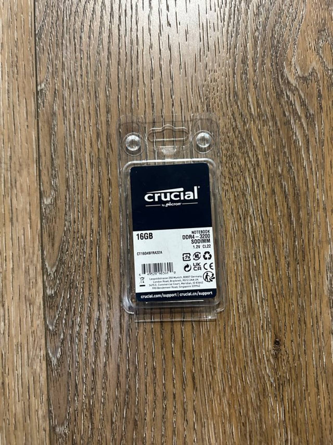 Crucial 16GB DDR4-3200 SODIMM Laptop Memory