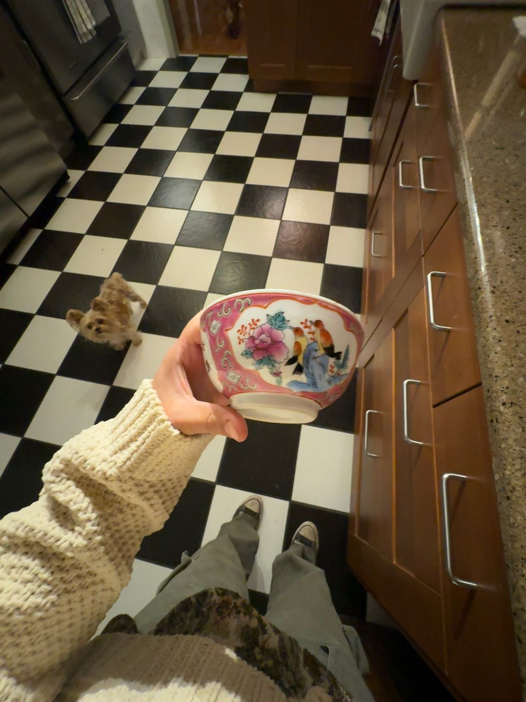 Antique Chinese Famille Rose Demitasse bowl