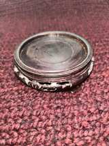 Vintage Chinese Carved 4”x1 1/2” Wood Stand Base - Image 2