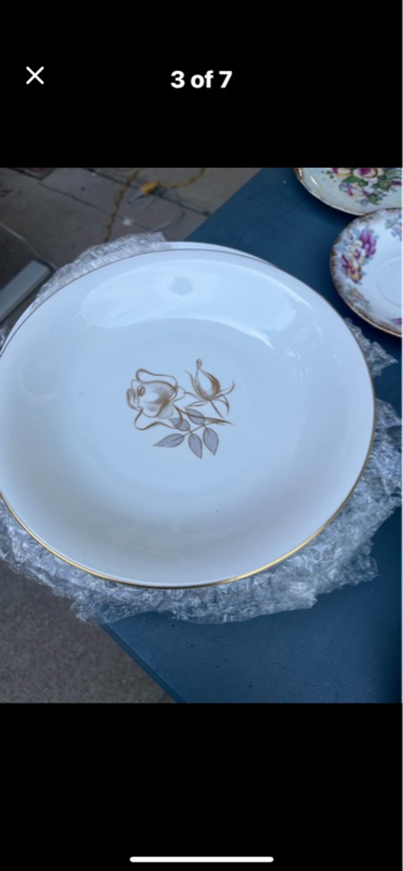 Rosenthal Shadow Rose Gold Rose Plate