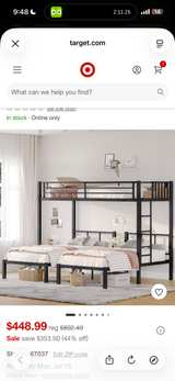 Wrought Studio Metal Bunk Bed Frame - Image 1