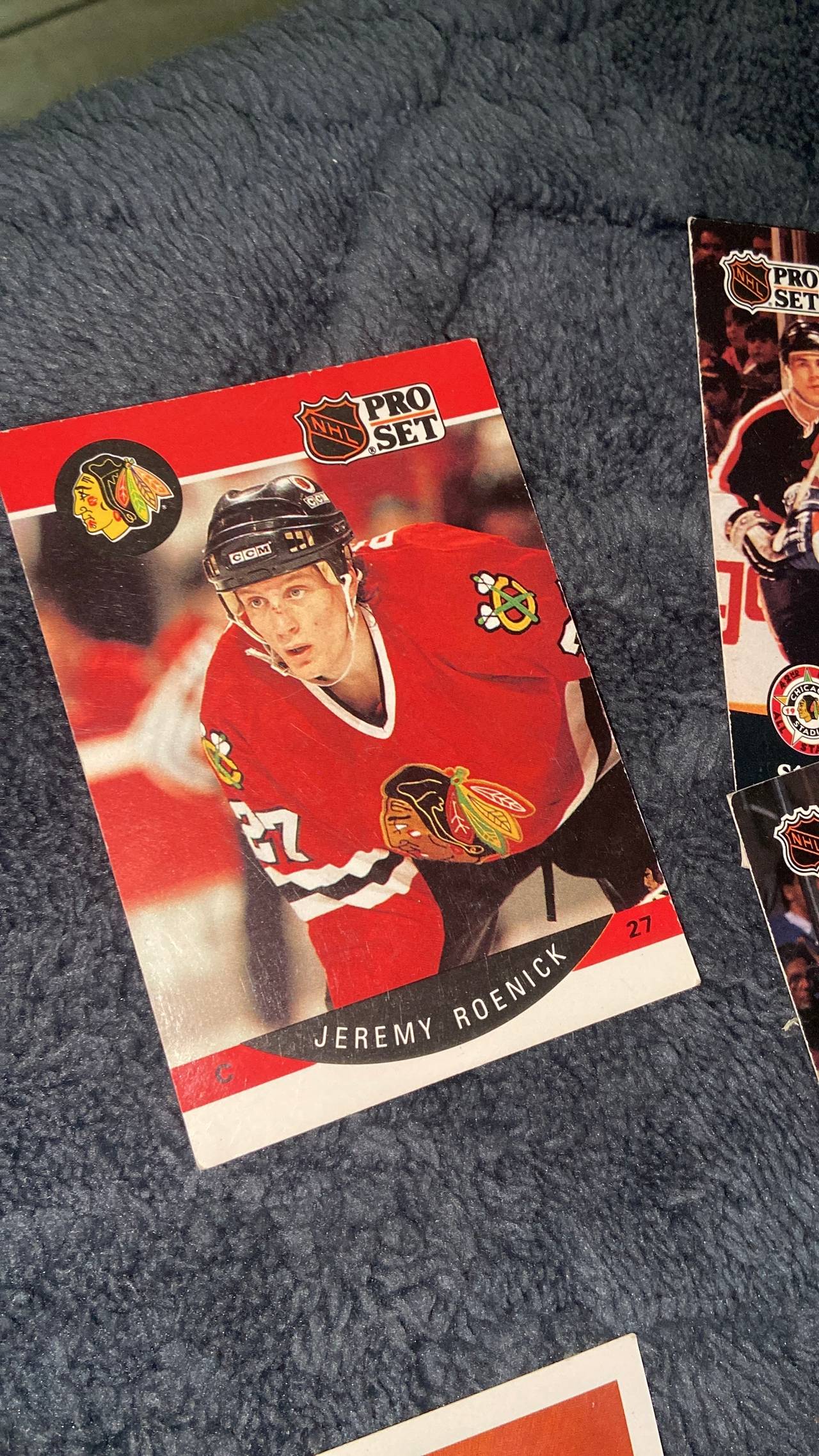 1990-91 Pro Set Jeremy Roenick #27 Chicago Blackhawks
