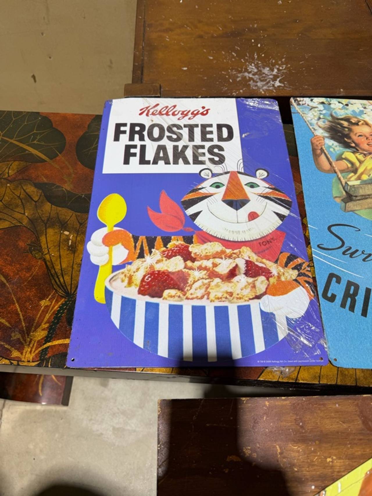 Kellogg's Frosted Flakes Tony the Tiger Vintage Plate Blue
