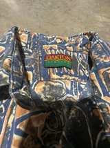 Oakton Limited Hawaiian Brown and Navy Baggy Button Up - Image 1