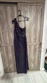 Lauren Ralph Lauren One-Shoulder Sequin Gown in Plum Purple Size 12 - Image 1