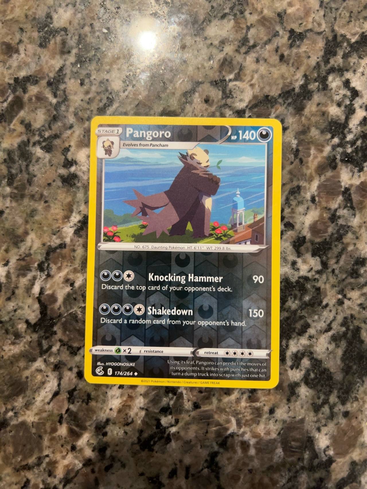 Pokemon TCG McDonald's 2022 Pangoro 13/15 Match Battle Card