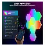8-Pack Hexagonal RGB Panel Wall Lights – Hexagonal LED Room Decor Lights, Smart - Image 2