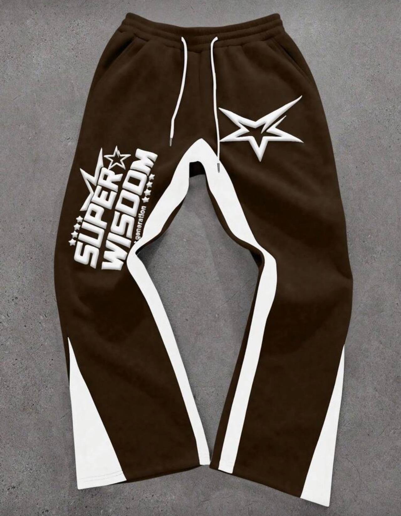 Super Wisdom Star Logo Flared Sweatpants