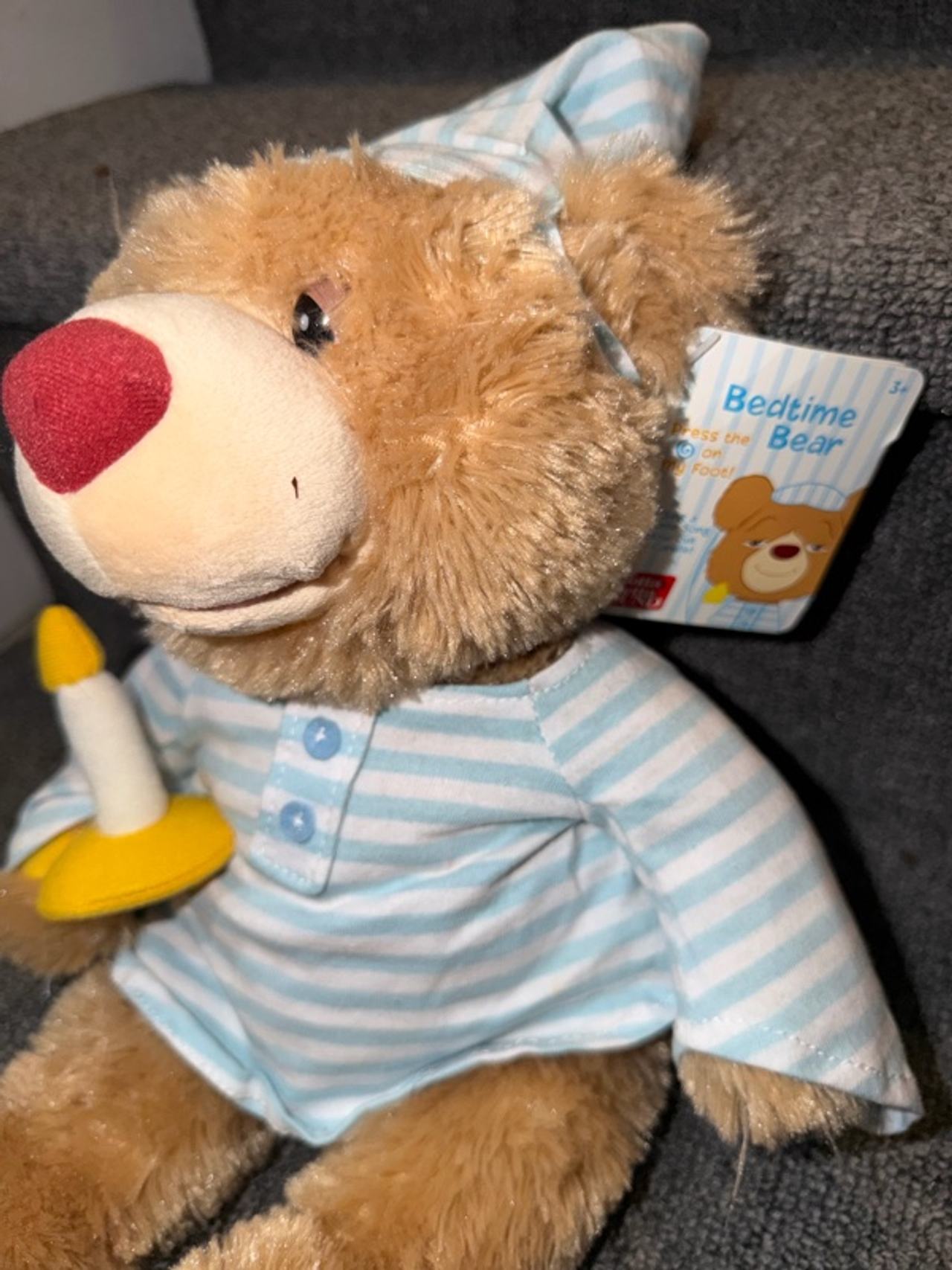 Gund Bedtime Bear 15" Plush with Candle