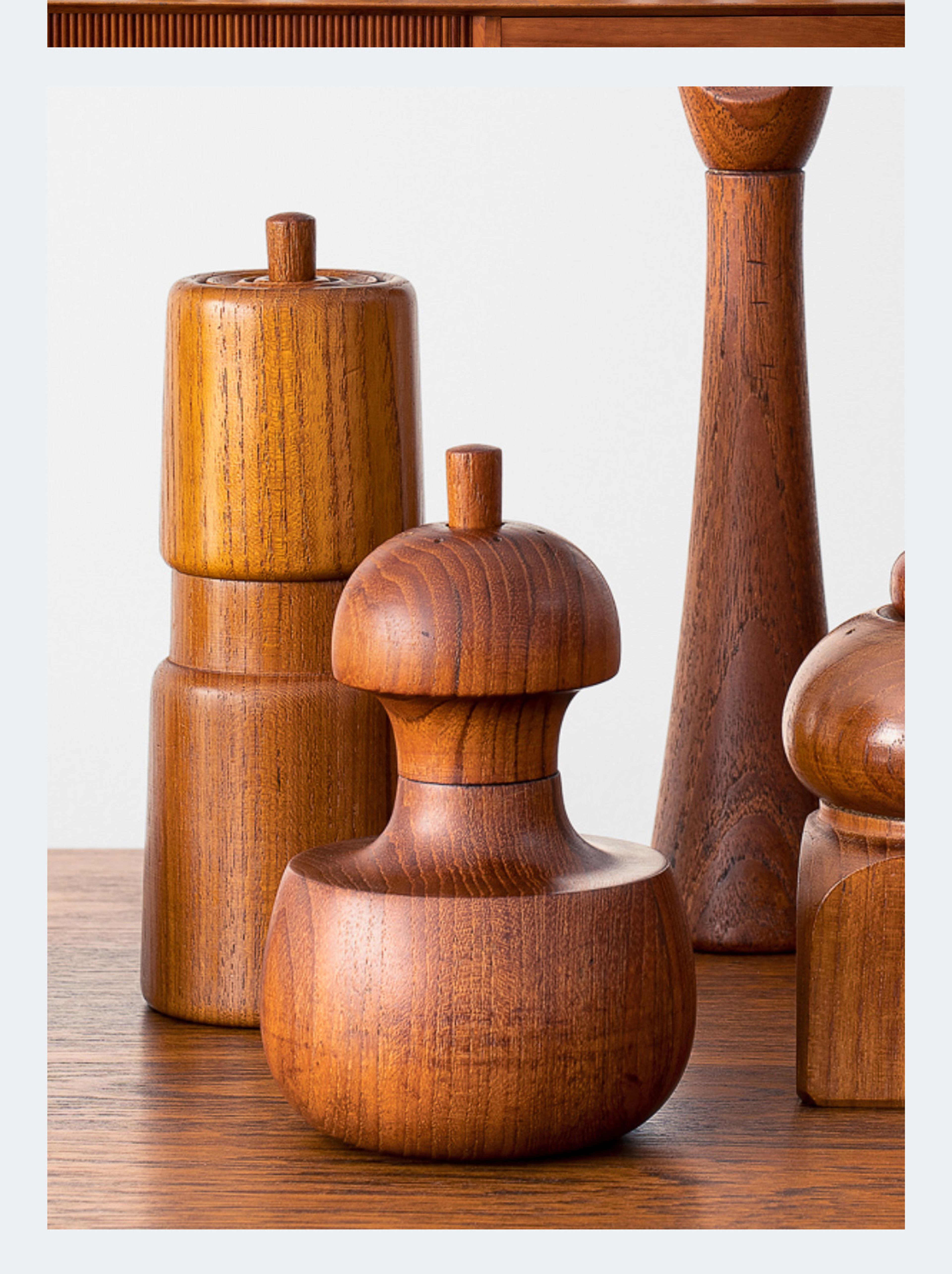 VINTAGE MID CENTURY MOD DANSK TEAK SALT PEPPERMILL GRINDER
QUISTGAARD PEAR CORE - Image 2