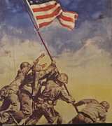 Iwo Jima Flag Raising Wall Art Print - Image 2