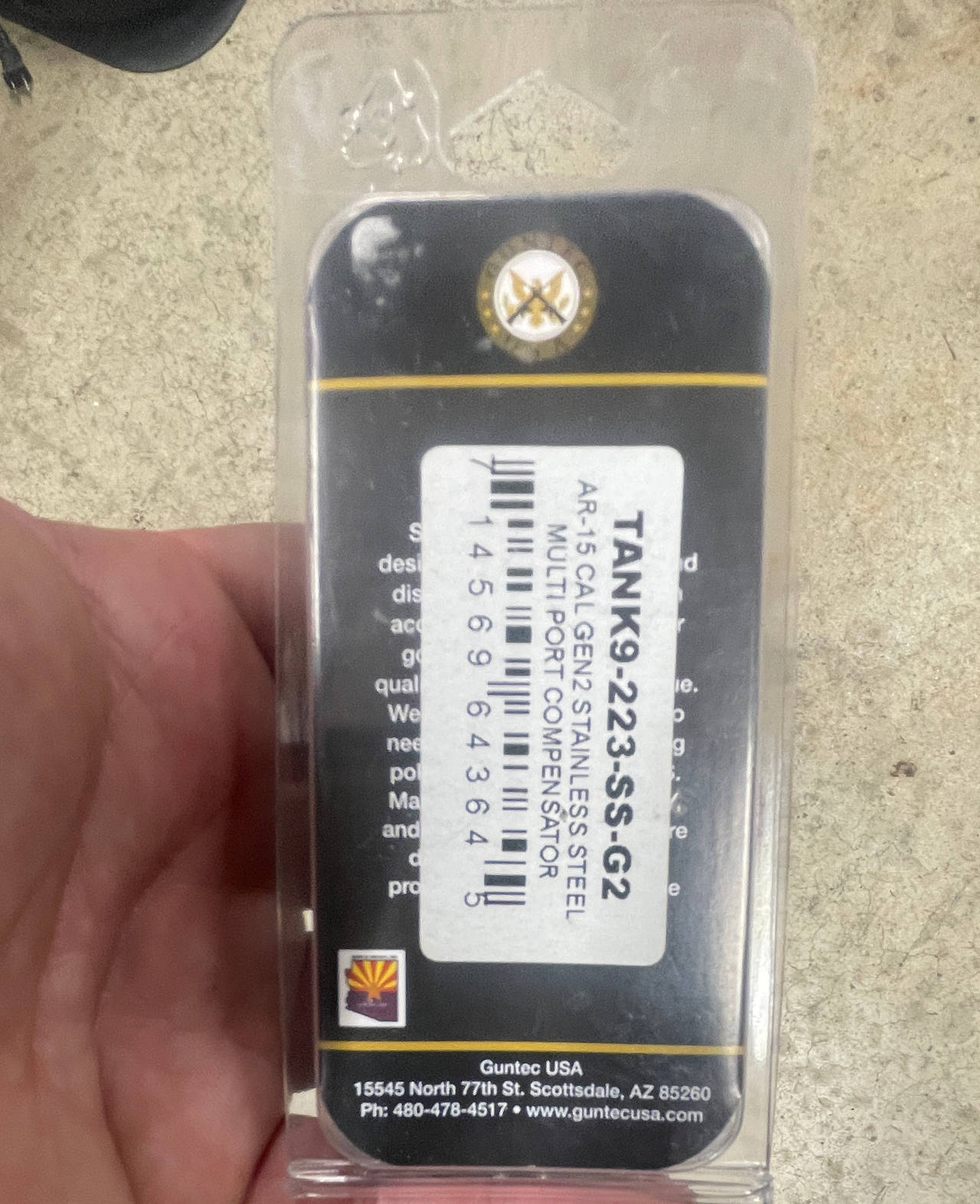 Guntec USA AR-15 Cal Gen 2 Stainless Steel Multi Port Compensator
