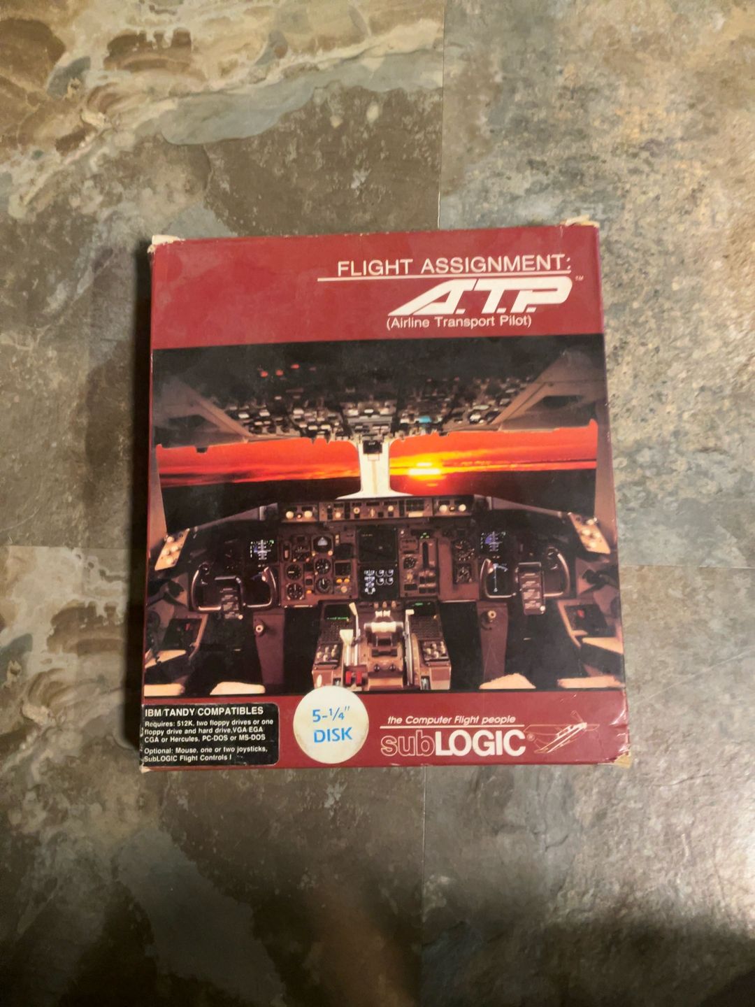 SubLogic ATP Flight Assignment 1990 PC Floppy Disk
