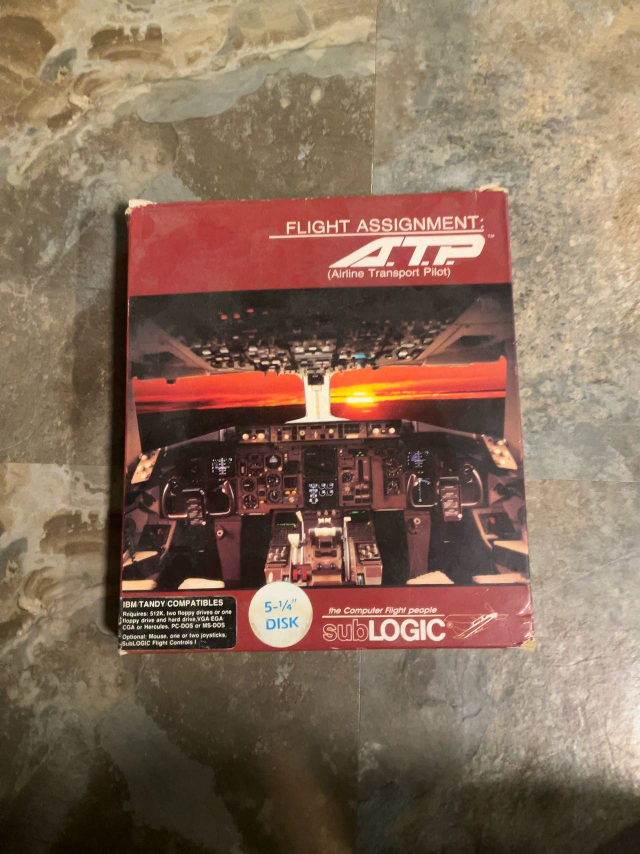 SubLogic ATP Flight Assignment 1990 PC Floppy Disk