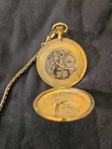 Elgin Vintage Gold-Tone Pocket Watch with Chain - Image 1