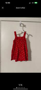 Girls' Sleeveless Red Sundress size is 24 months . - Image 1