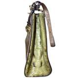 Rare Brahmin Croc Embossed Green Brown  Leather Shoulder Bag - Image 3