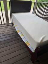 Twin Size Wooden Sleigh Bed with Mattress - Image 4