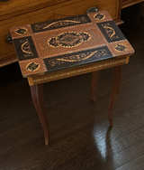 Vintage Italian Marquetry Inlay Side Table - Image 1