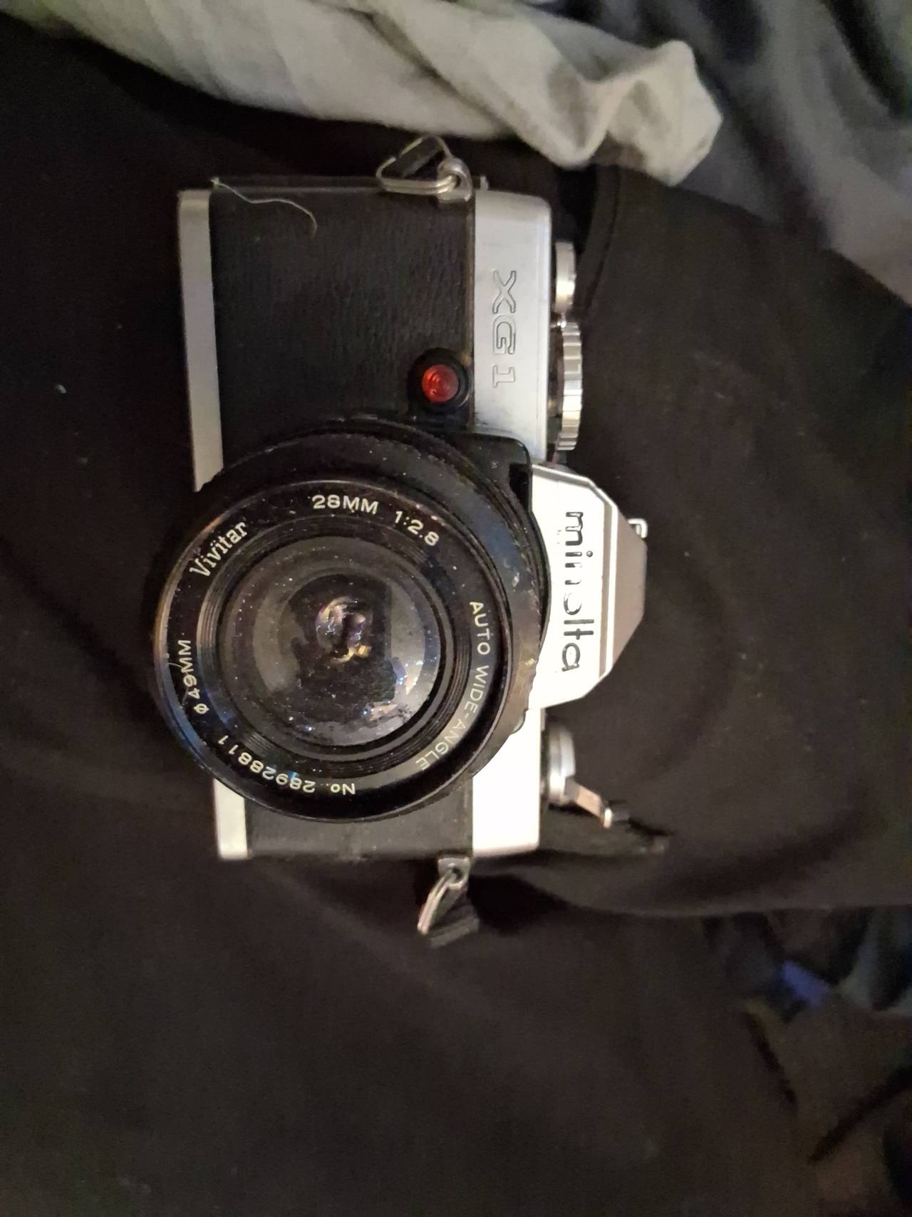 Minolta XG-1 35mm SLR Camera with Vivitar 28mm f/2.8 Lens