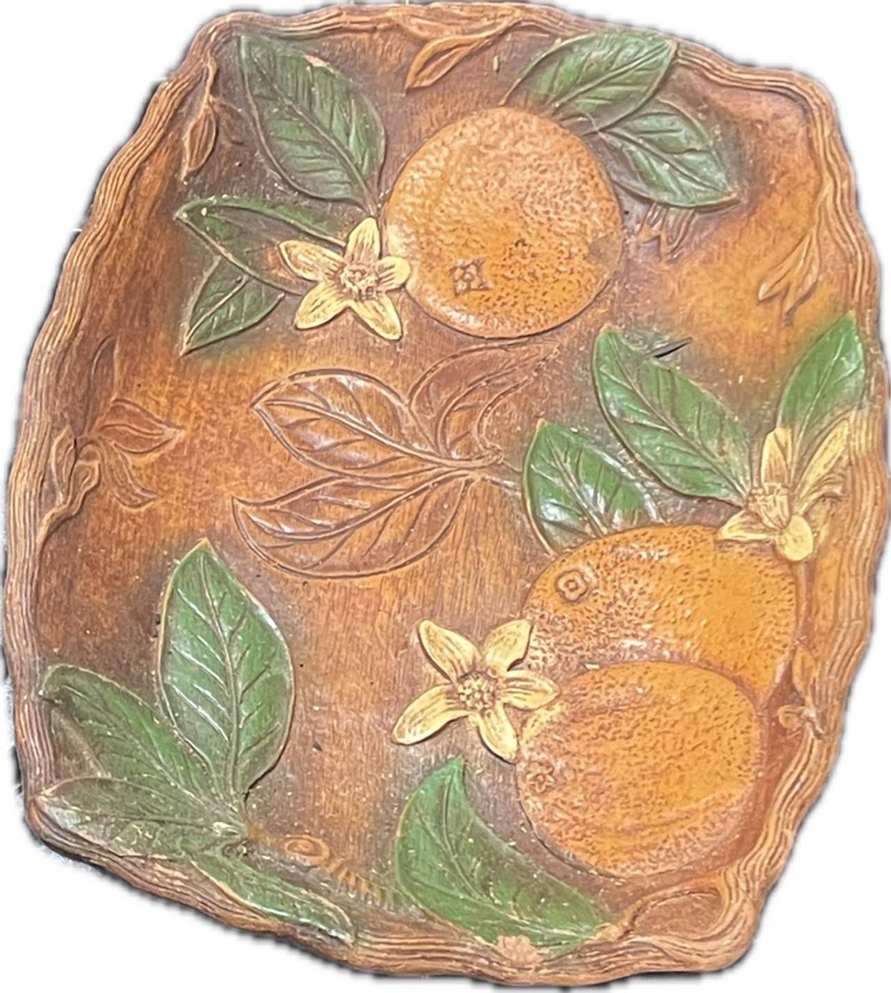 Multi Products Faux Carved Wood Serving Tray – Orange Design