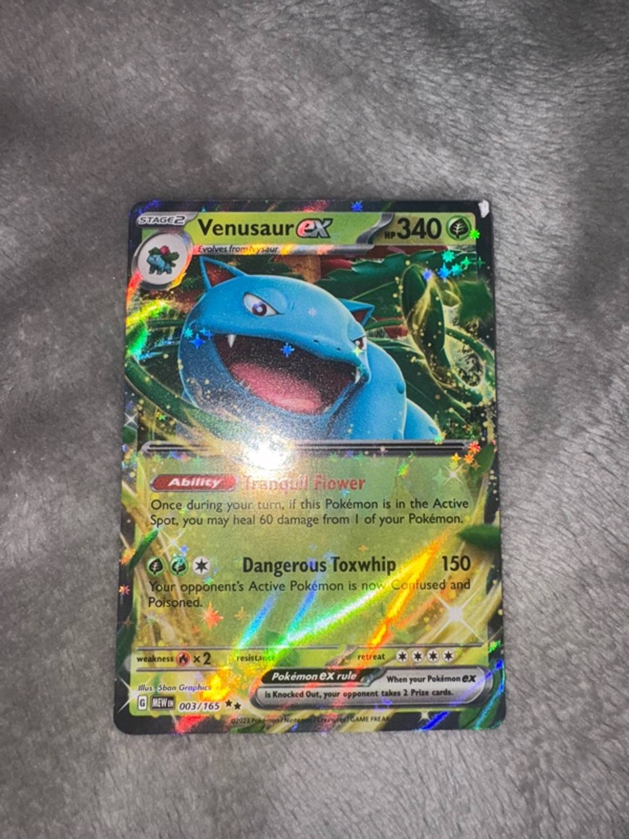 Pokemon Venusaur ex Scarlet & Violet 151 Holo Card