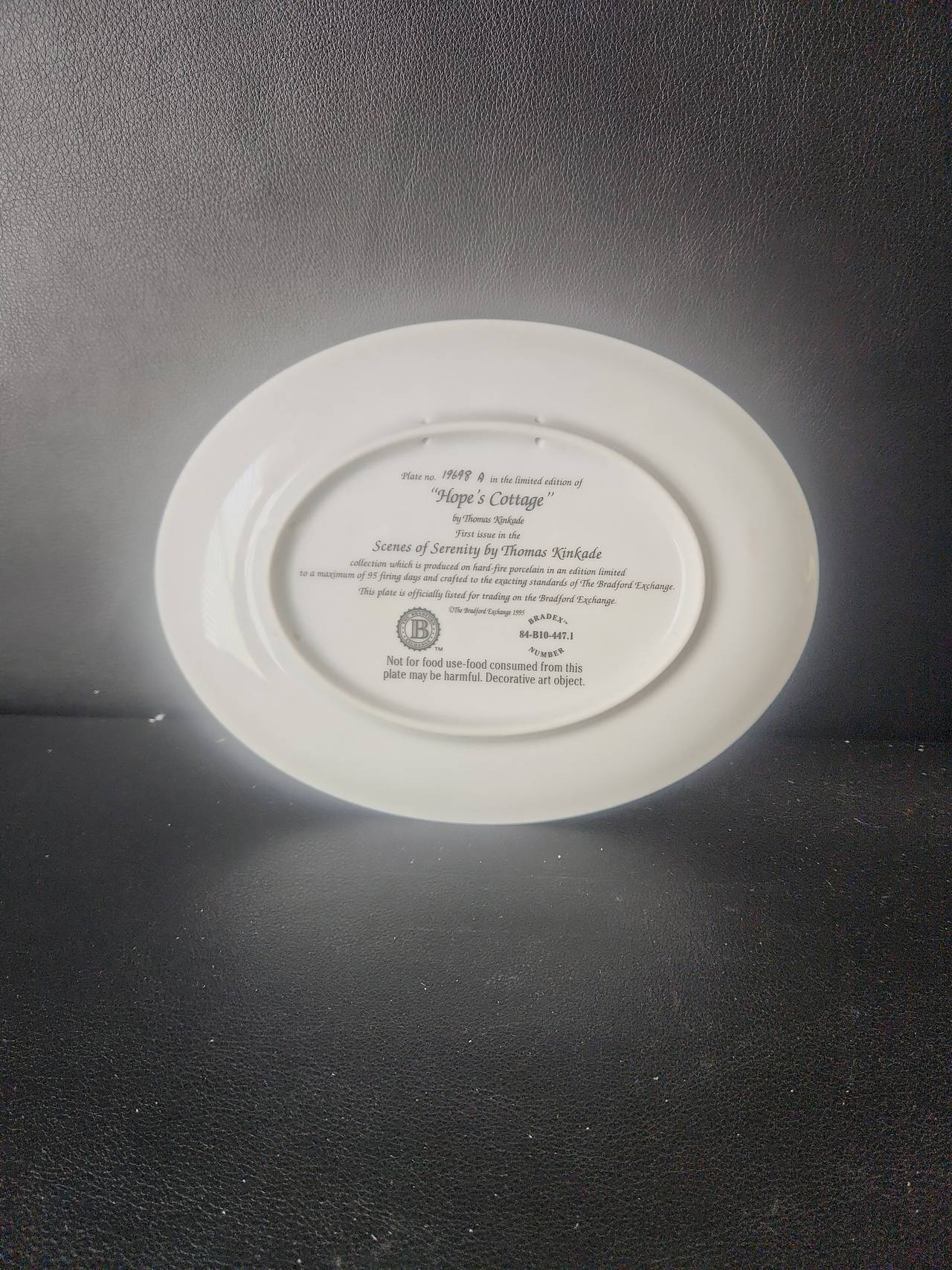 Thomas Kinkade Hope's Cottage Collector Plate