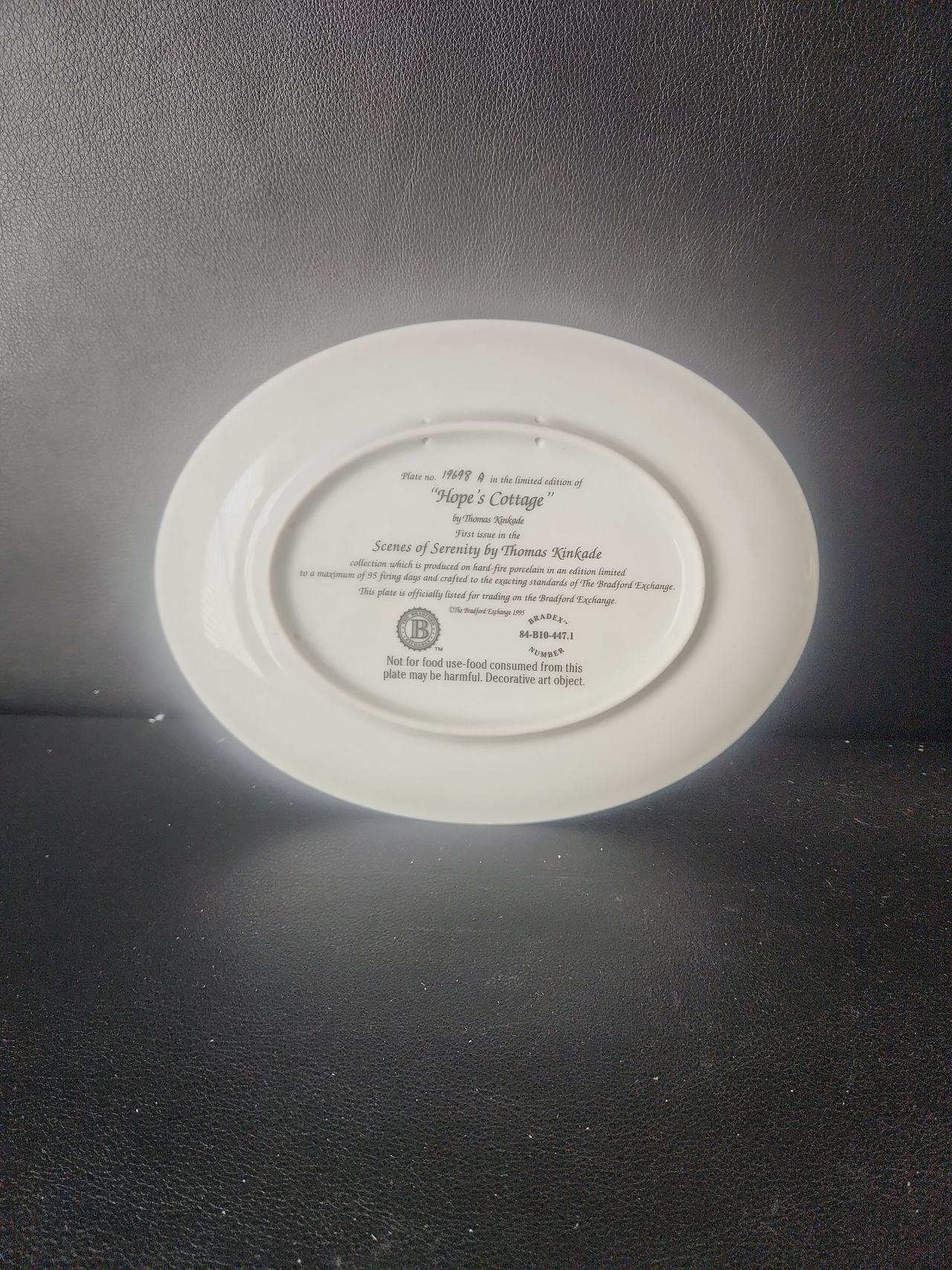 Thomas Kinkade Hope's Cottage Collector Plate