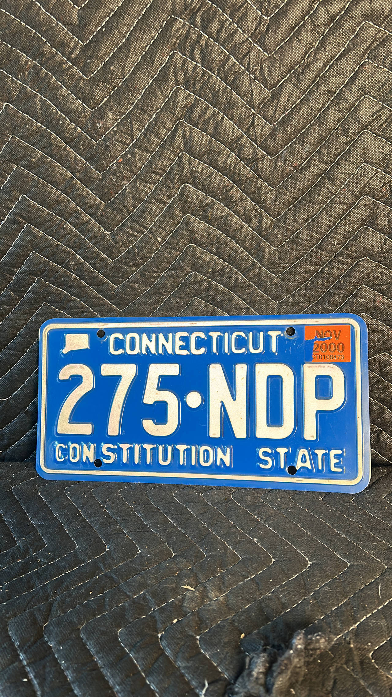 Connecticut License Plate 275-NDP