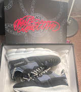 Versace Chain Reaction Black Blue Mesh Sneaker - Image 1