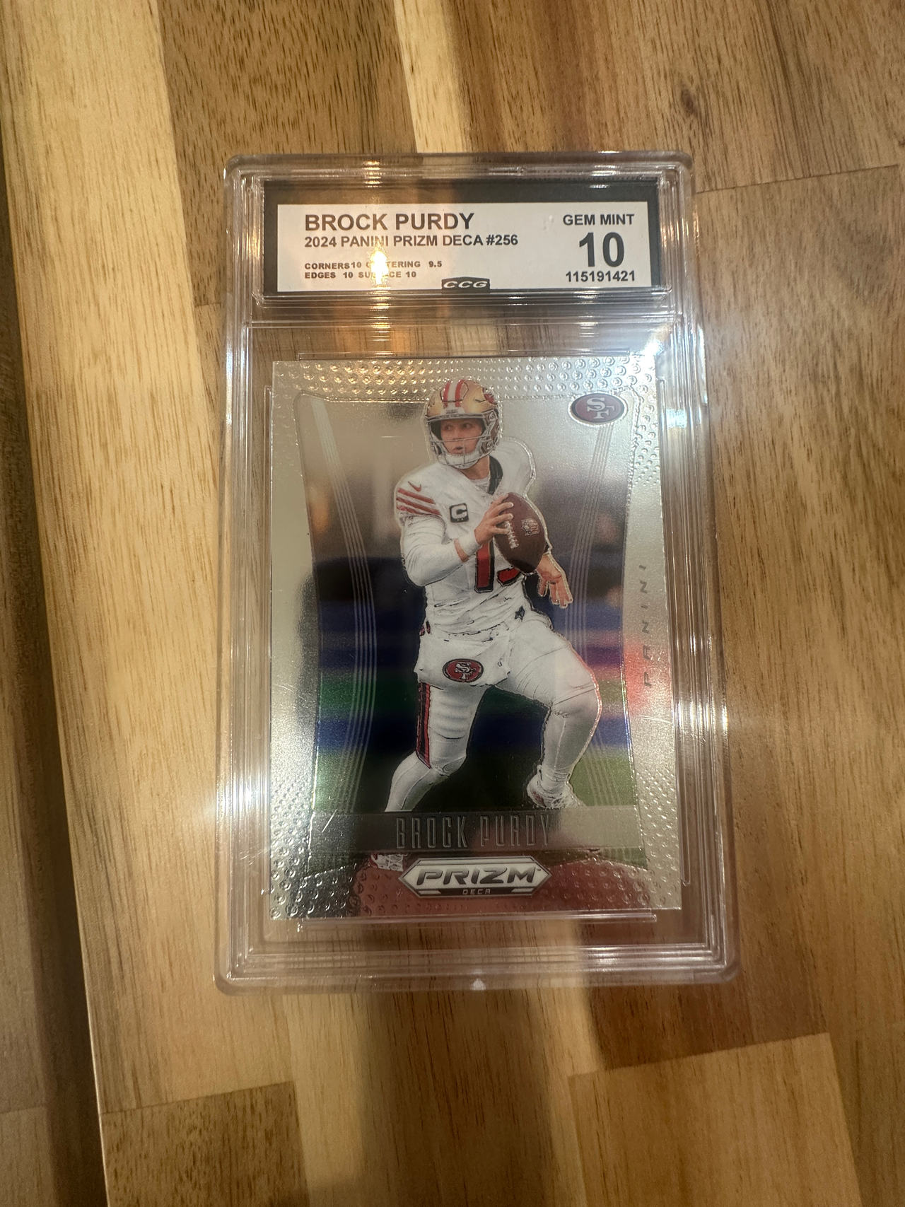 2024 Panini Prizm Deca Brock Purdy #256 CCG 10