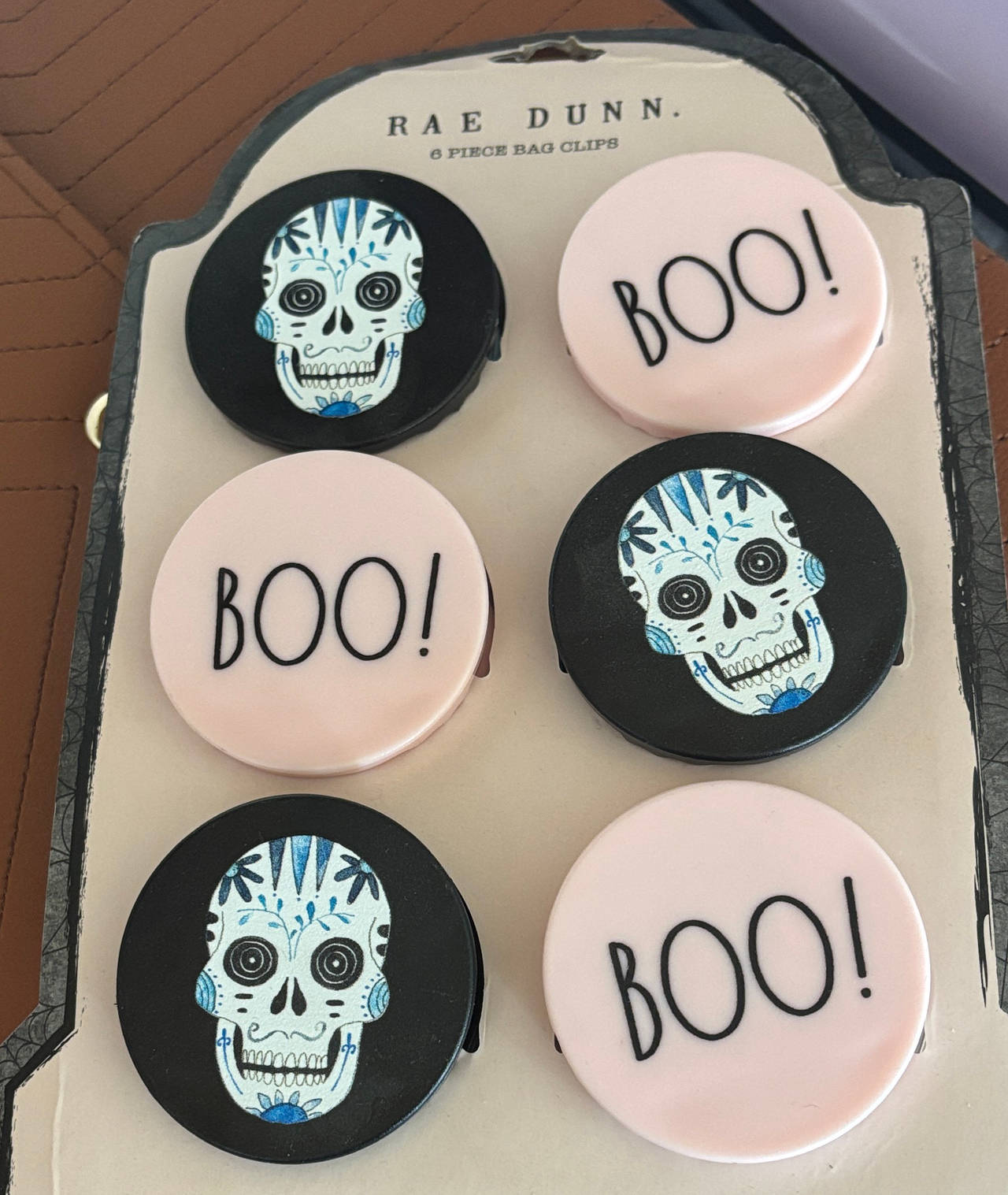 Rae Dunn 6 Piece Halloween Bag Clips