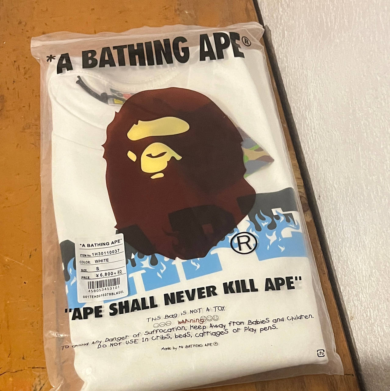 A Bathing Ape Big Ape Head Tee White/Blue
