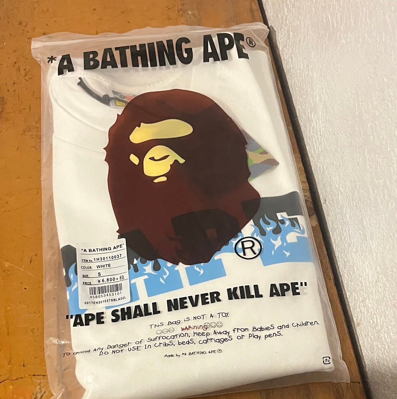 A Bathing Ape Big Ape Head Tee White/Blue