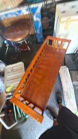 Mission Style Wood Storage Bench - Image 4