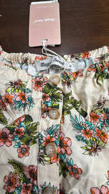 Maggie Sweet Floral Puff Sleeve Crop Top M - Image 2