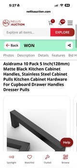 Asidrama 10 Pack 5 Inch Matte Black Cabinet Handles - Image 1