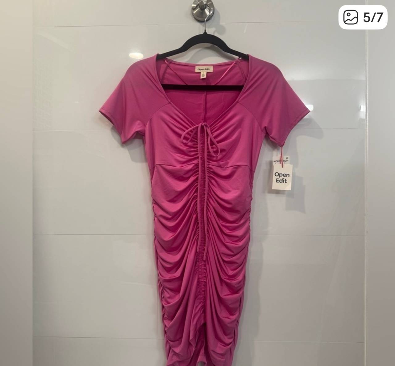 Open Edit Ruched Front Mini Dress nwt M