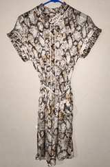 NWOT Cabi Cobra Dress Snake Print Belted Mini Dress SIZE S - Image 4