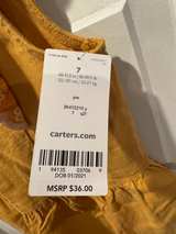 Carter's Kid Mustard Yellow Eyelet Ruffle Dress - Image 2