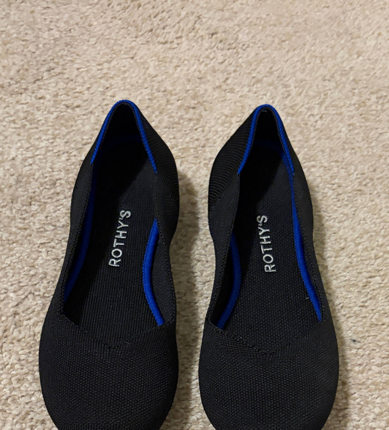 Rothy's The Flat in Black Solid Size 8