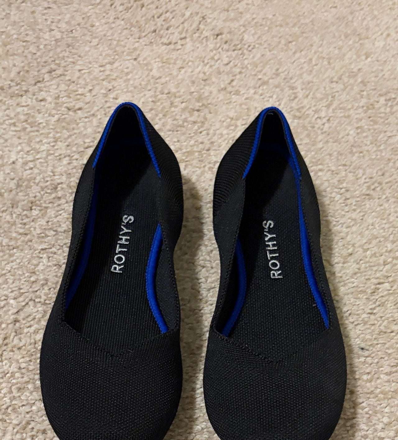 Rothy's The Flat in Black Solid Size 8