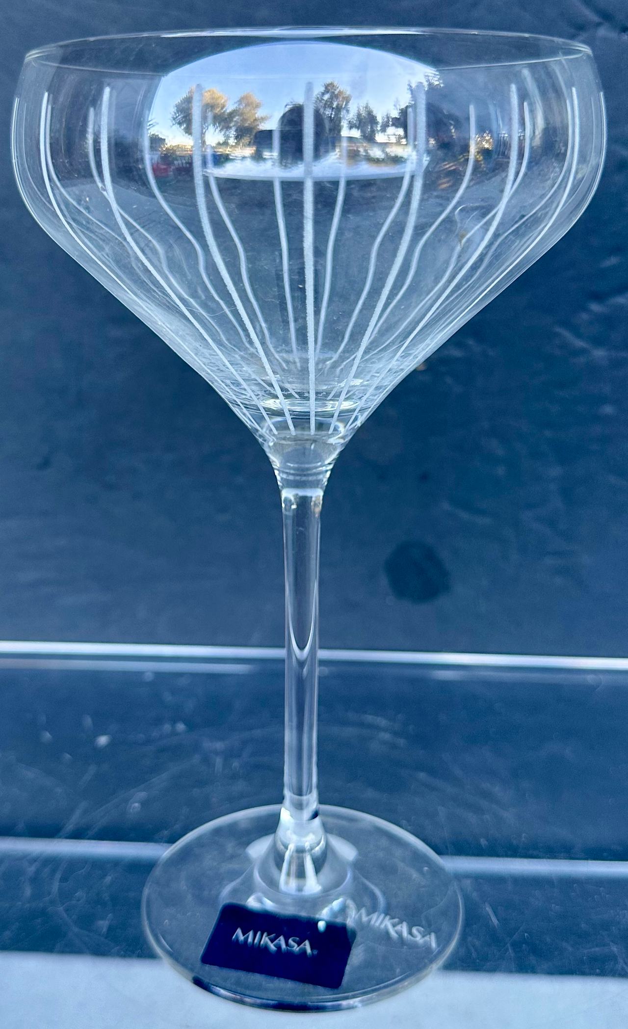 Mikasa Linear Etched Martini Glass