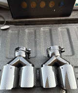 Dual Carbon Fiber Exhaust Tips 3" Inlet (Pair) - Image 1