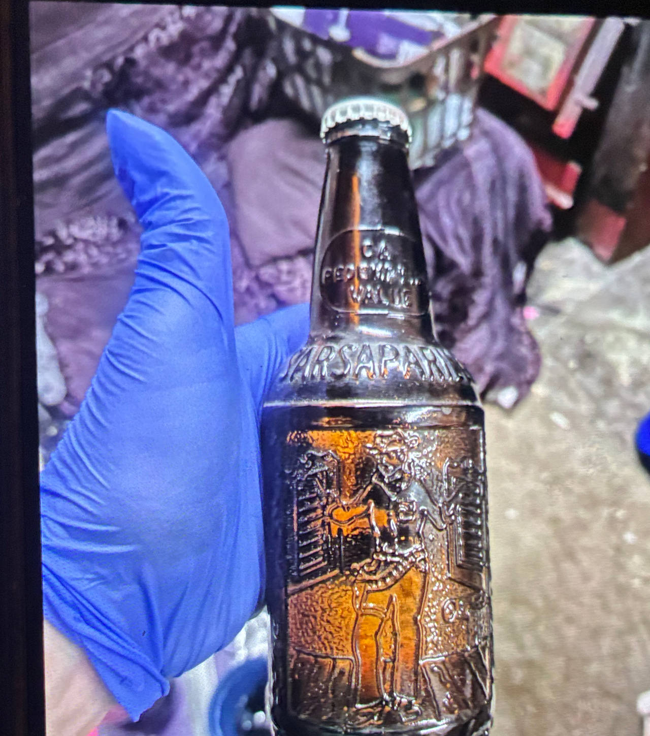 Sioux City Sarsaparilla Vintage Embossed Bottle