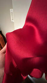 Red Satin Ruffle Dress - Image 4