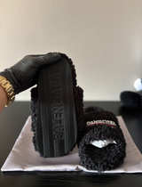 Balenciaga Faux Shearling Slides - Image 1